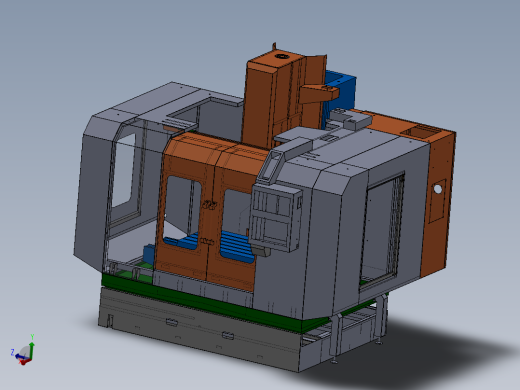 大型数控机床外壳罩 3D图纸钣金 机械设备3D模型 设计素材