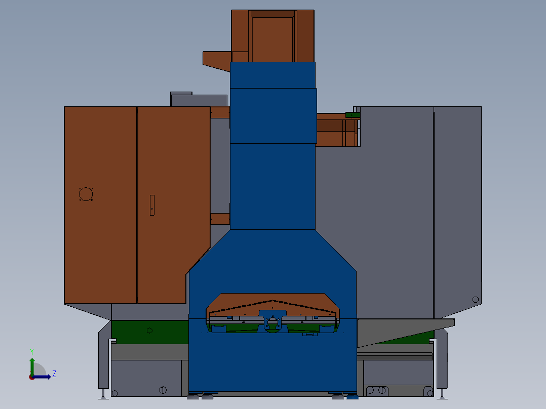 大型数控机床外壳罩 3D图纸钣金 机械设备3D模型 设计素材左视图