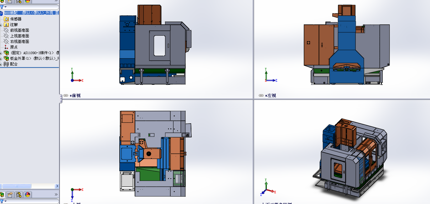大型数控机床外壳罩 3D图纸钣金 机械设备3D模型 设计素材