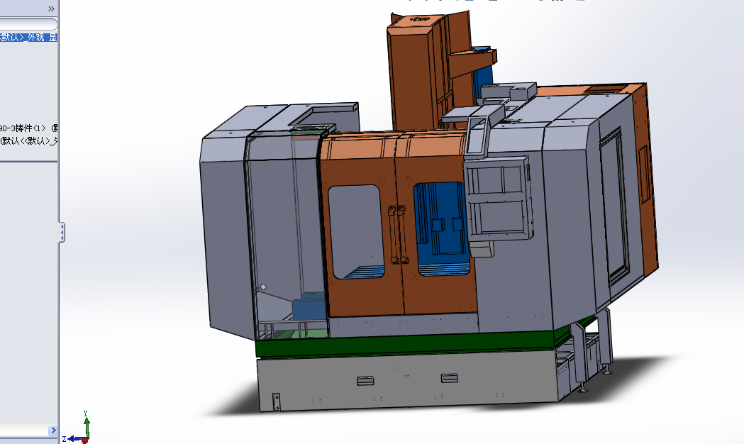 大型数控机床外壳罩 3D图纸钣金 机械设备3D模型 设计素材
