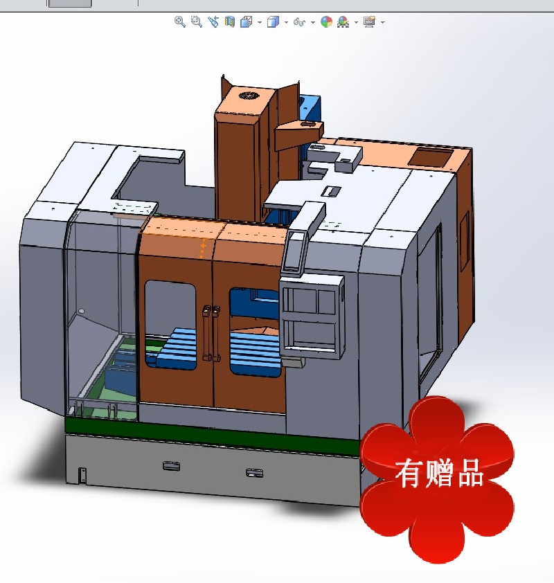 大型数控机床外壳罩 3D图纸钣金 机械设备3D模型 设计素材