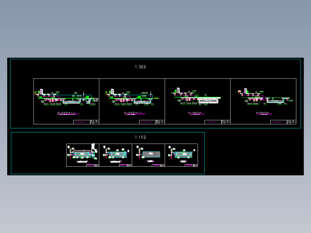 海绵城市雨水收集雨水回收处理系统施工CAD图纸