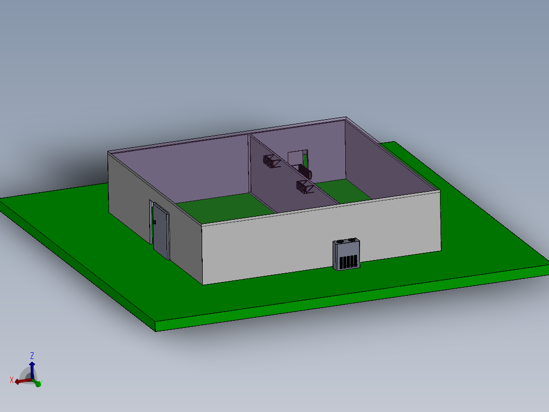 3D冷库库体装配图