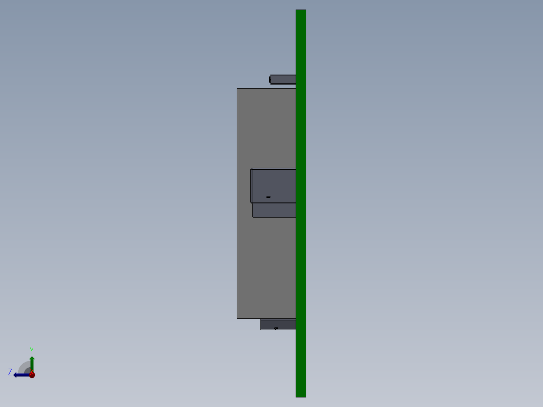 3D冷库库体装配图右视图