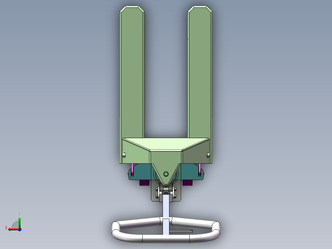 手动液压车的设计（全部结清）后视图
