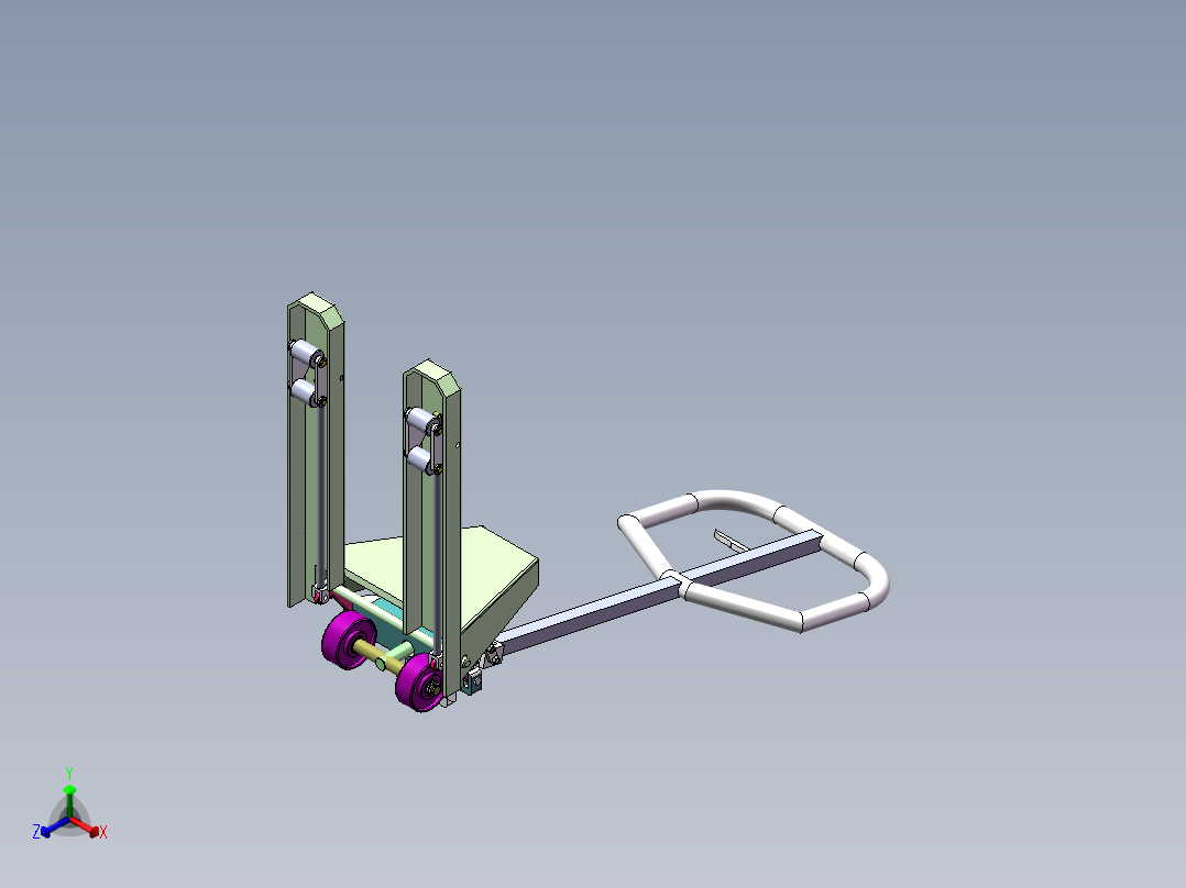 手动液压车的设计（全部结清）正等轴测图