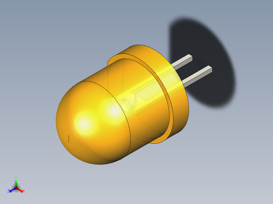LED_Round_Amber_D8.0mm主视图