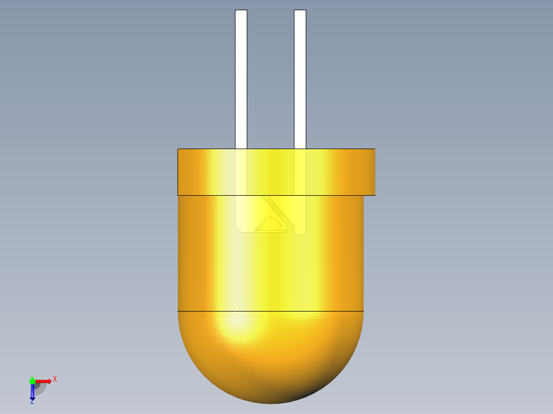 LED_Round_Amber_D8.0mm俯视图