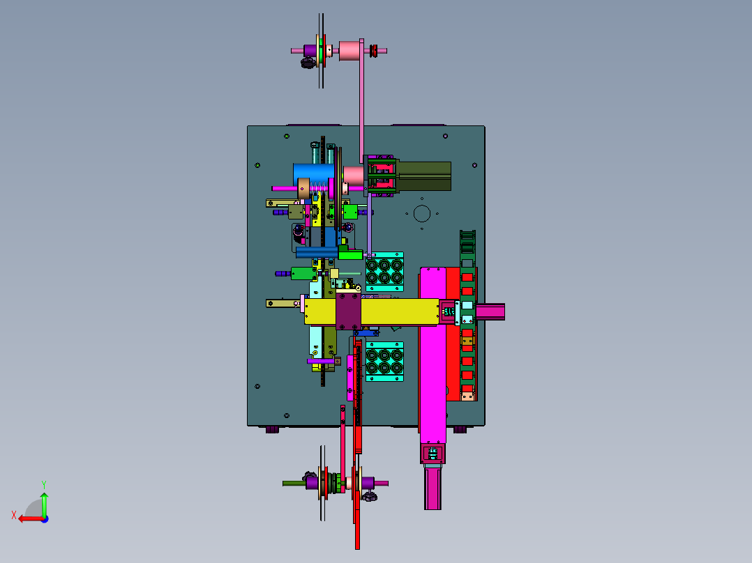 飞达转编带电子元器件测试设备后视图