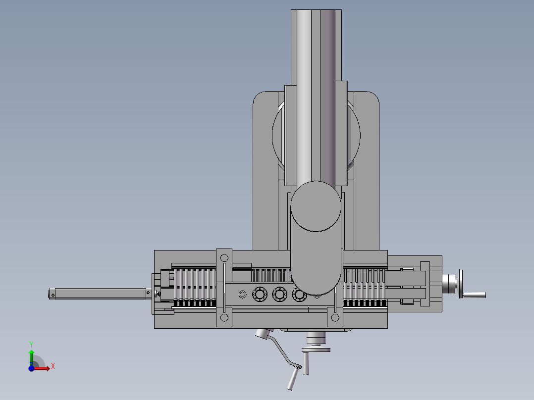 自动送料加工机床前视图