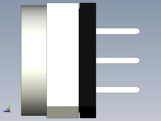 带8个位置的旋转开关，通孔型右视缩略图