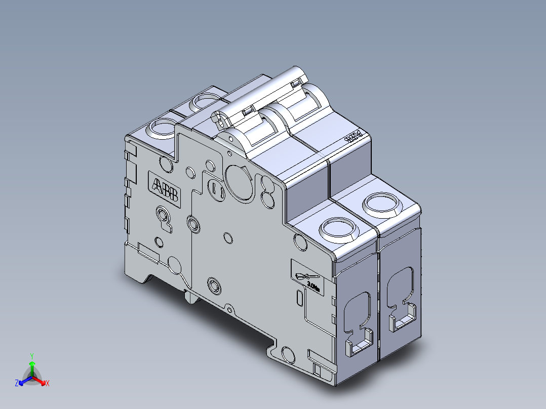 ABB断路器正等轴测图