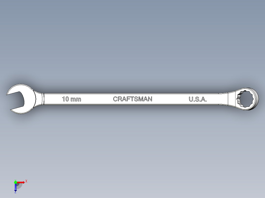 10 毫米组合扳手--stp俯视图
