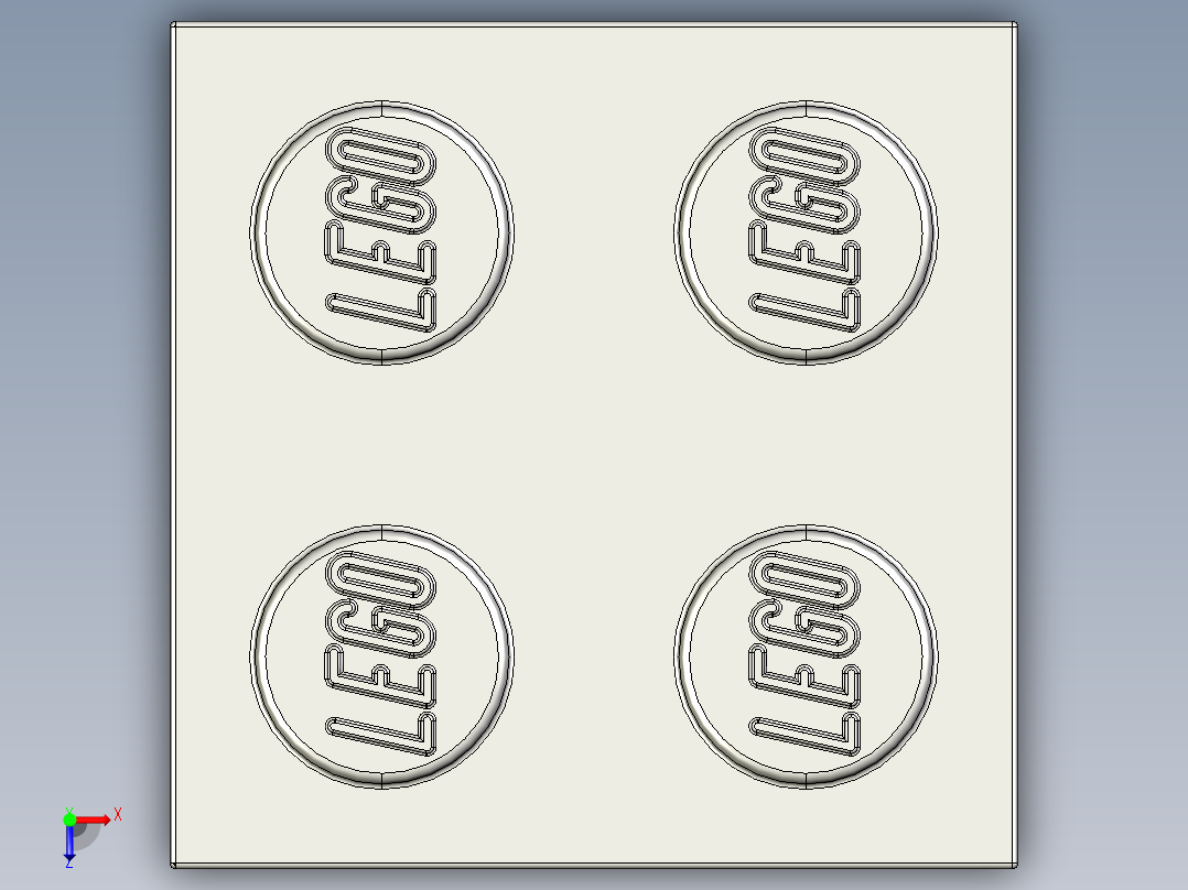 乐高套装 4421基本积木-4211387 - 3003 Medium Stone Grey Brick 2 x 2.STEP俯视图