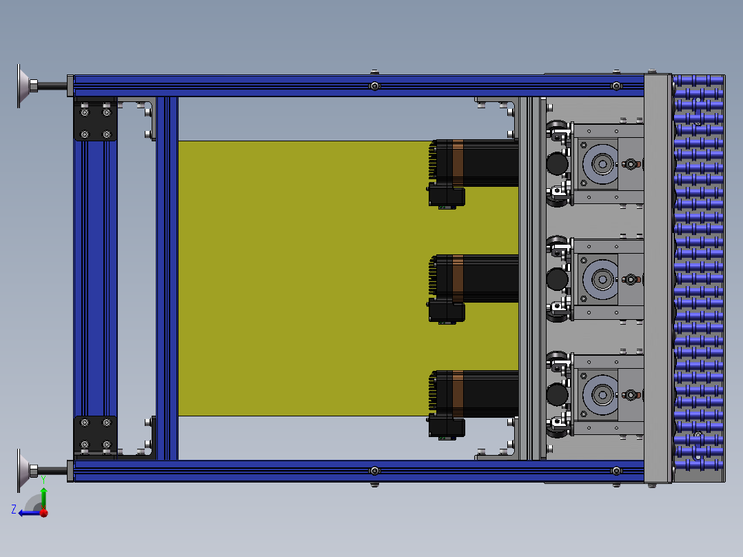 摆轮分拣输送机右视图