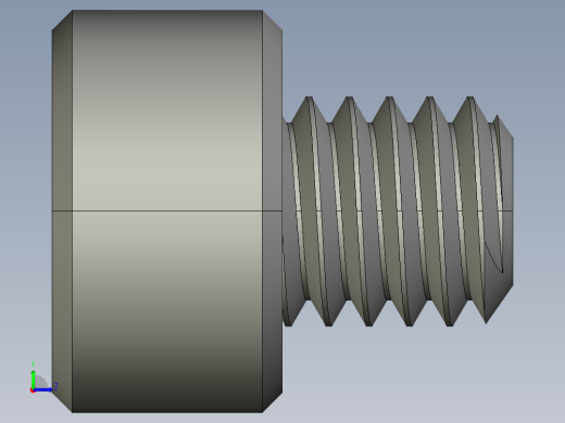 M4 x 0.7mm Thread 4mm LONG SOCKET HEAD CAP SCREW.STEP左视缩略图