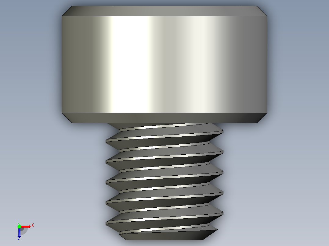M4 x 0.7mm Thread 4mm LONG SOCKET HEAD CAP SCREW.STEP俯视图