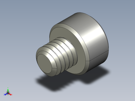 M4 x 0.7mm Thread 4mm LONG SOCKET HEAD CAP SCREW.STEP正等轴测缩略图