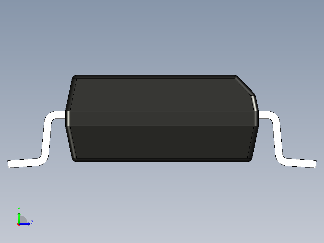 元器件3D封装SOP-8159左视图