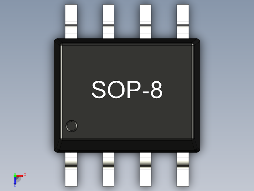 元器件3D封装SOP-8159俯视缩略图