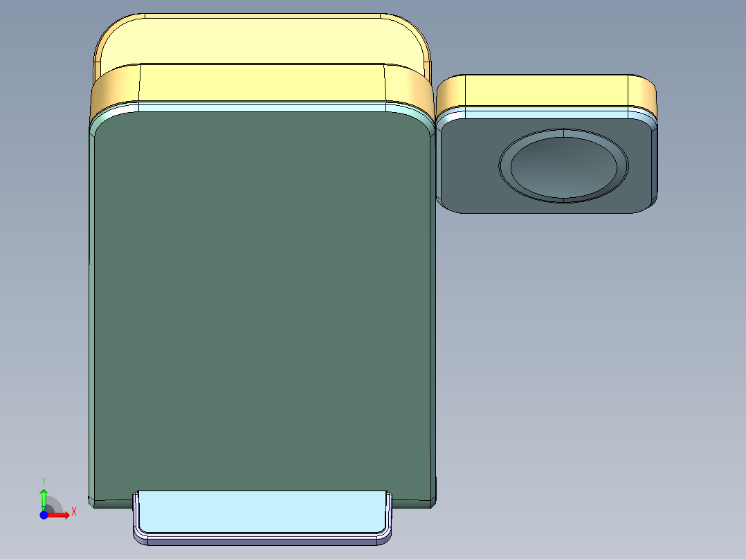 三合一无线充前视图