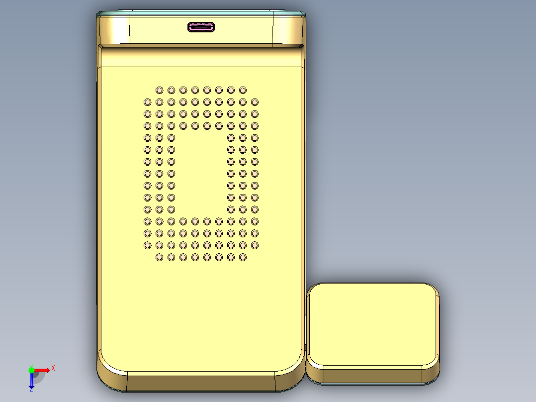 三合一无线充俯视图