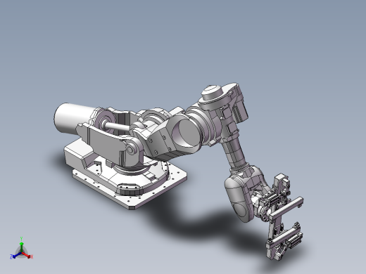 6轴机器人带夹爪3D图纸 H854