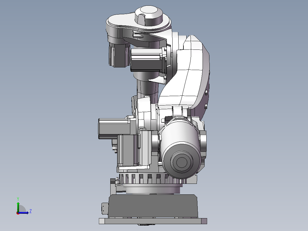 6轴机器人带夹爪3D图纸 H854左视图