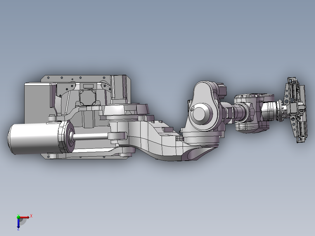 6轴机器人带夹爪3D图纸 H854俯视图