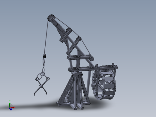 欧洲中世纪的起重机结构模型
