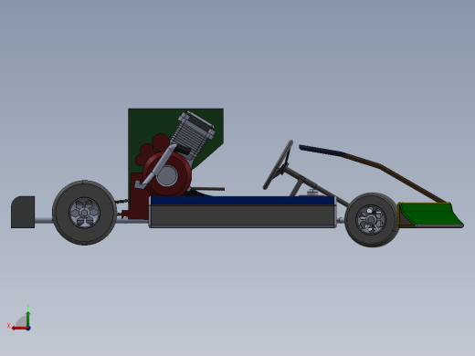 44-简易卡丁车模型3D图纸 SOLIDWORKS设计 附IGS格式后视缩略图