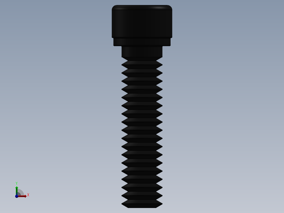 紧固件-0.2500 Socked Head前视图