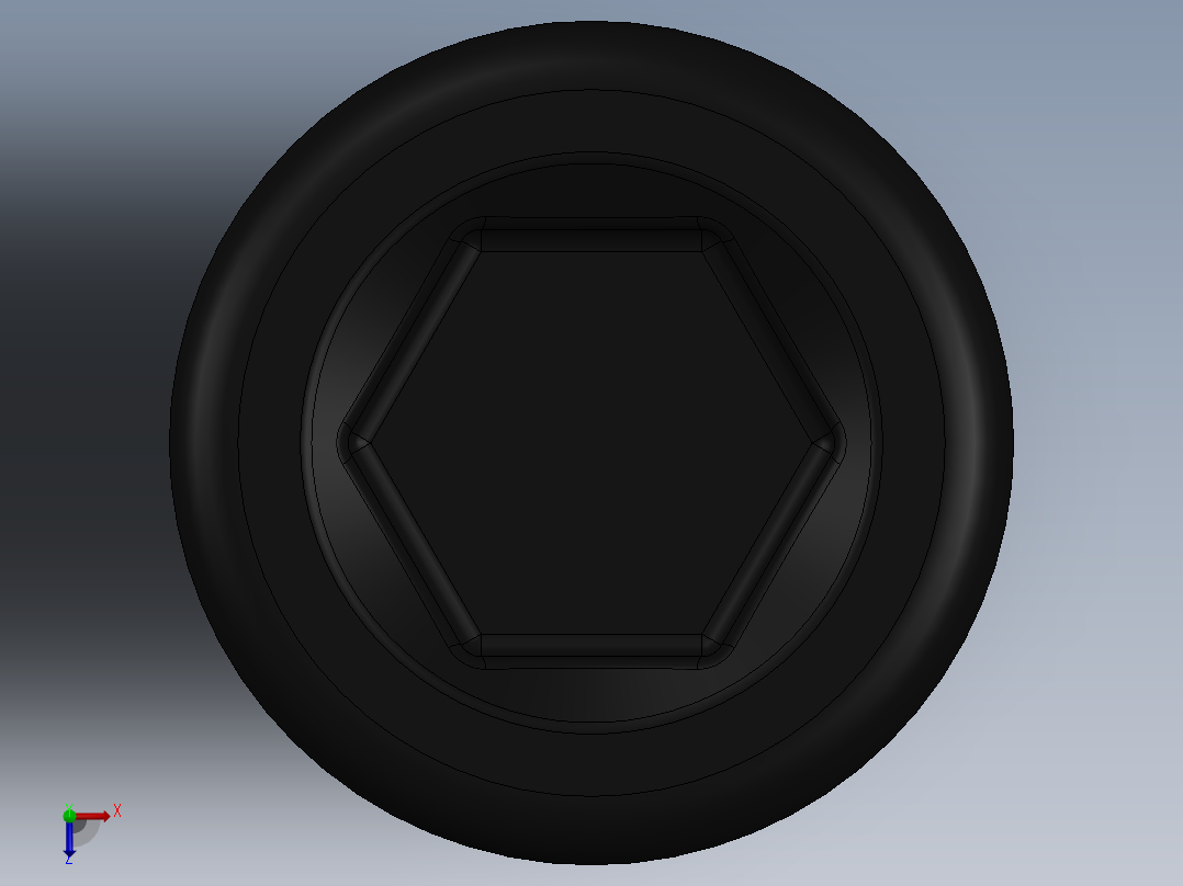 紧固件-0.2500 Socked Head俯视图