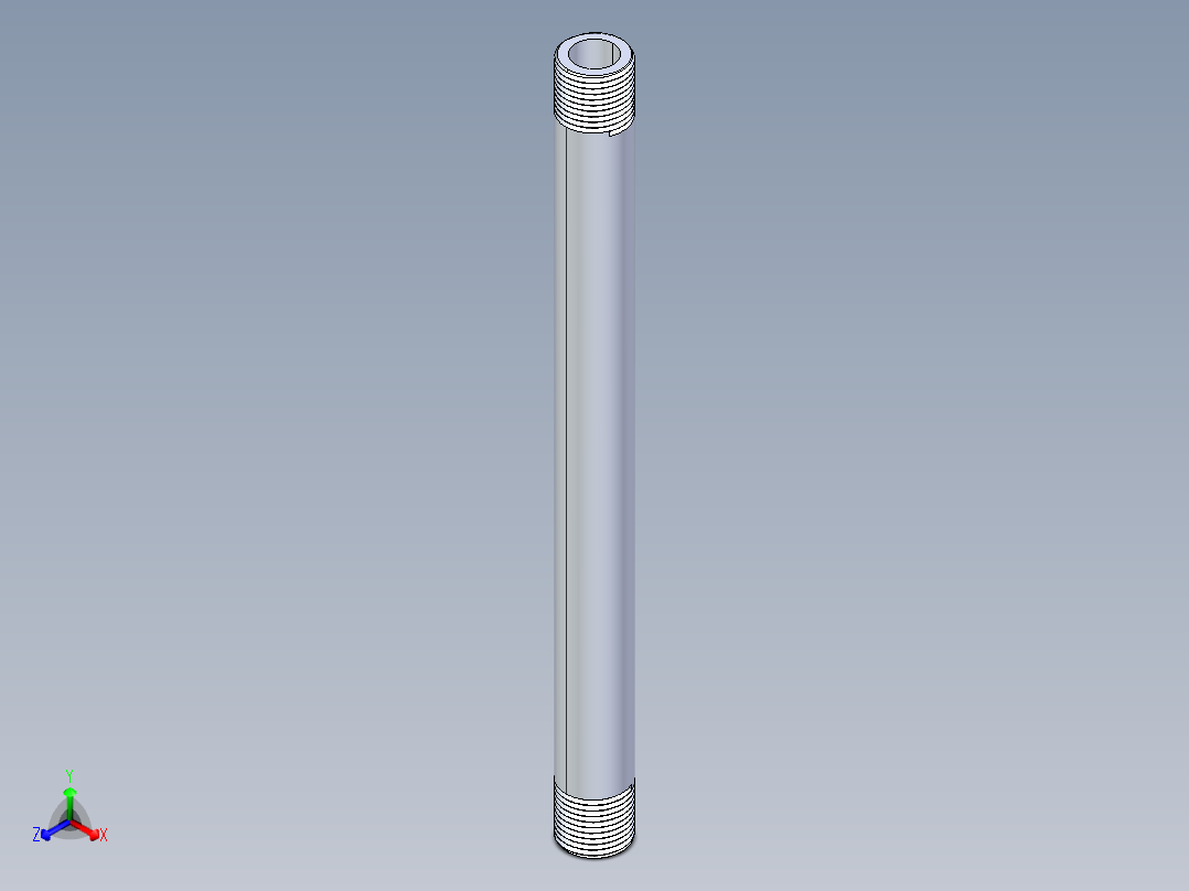 聚氯乙烯配件33-Sch80_Nipple_MPTxMPT_861-087_0.5in x 10in主视图