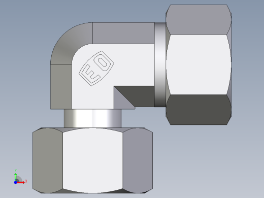 卡套式工业通用硬管接头EO_Standpipe_elbow_EVW15LCF前视缩略图