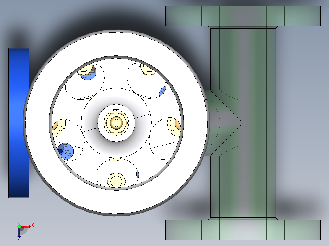 进给止回阀3俯视图
