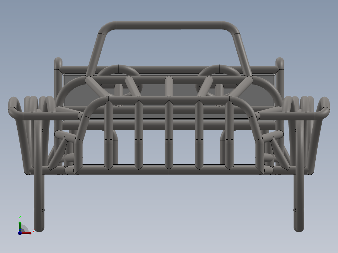 儿童攀爬架7座车前视图