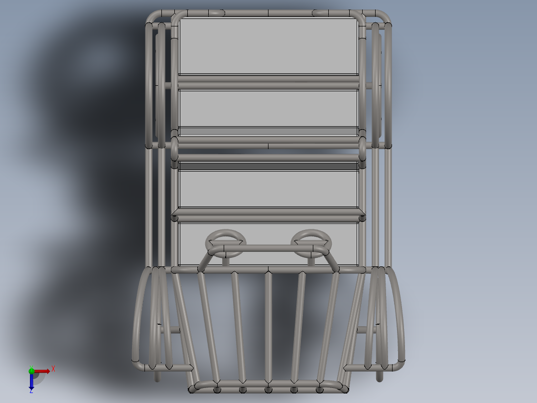儿童攀爬架7座车俯视图