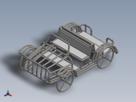 儿童攀爬架7座车正等轴测缩略图