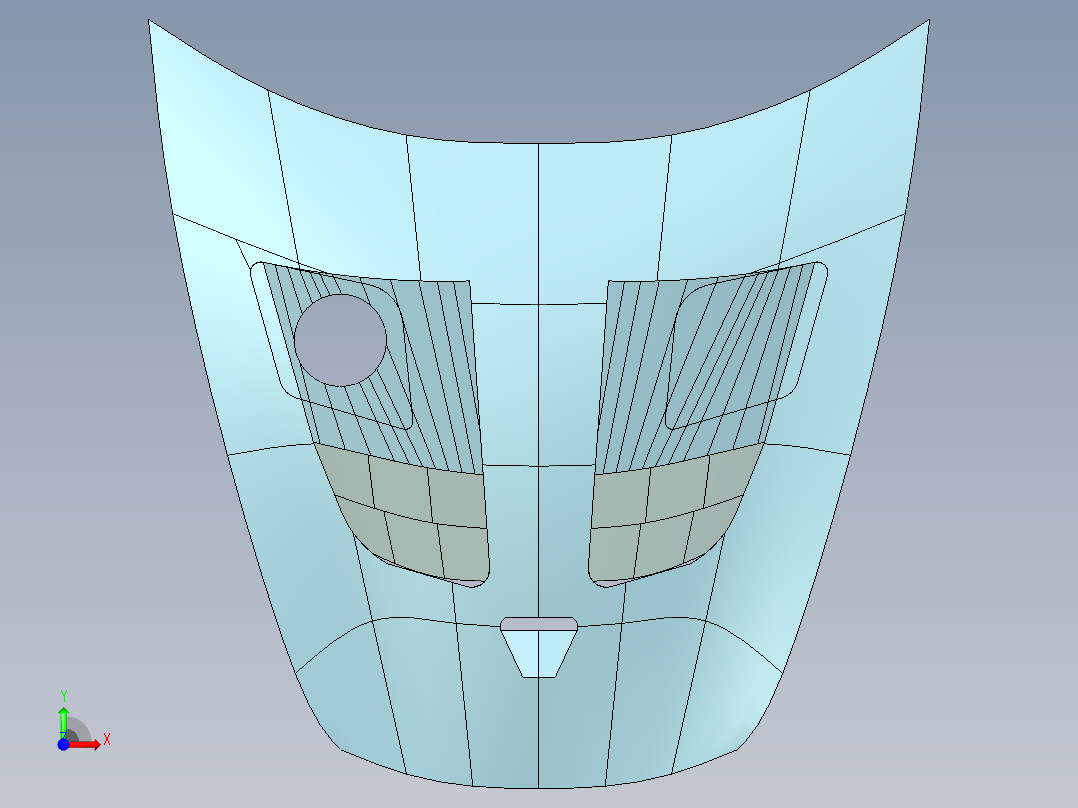 保时捷911引擎盖--creo前视图