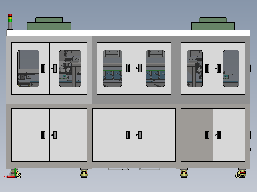 全自动电阻检测机（sw18可编辑+工程图+bom）后视图