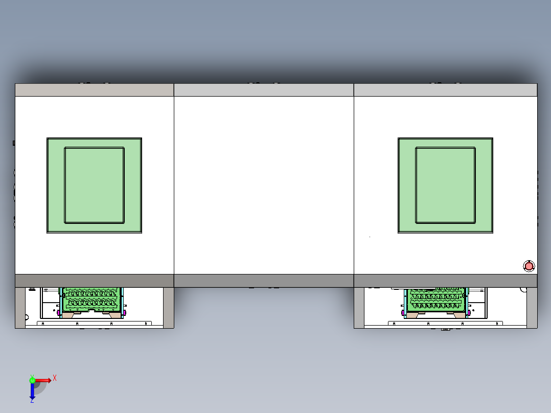 全自动电阻检测机（sw18可编辑+工程图+bom）俯视图