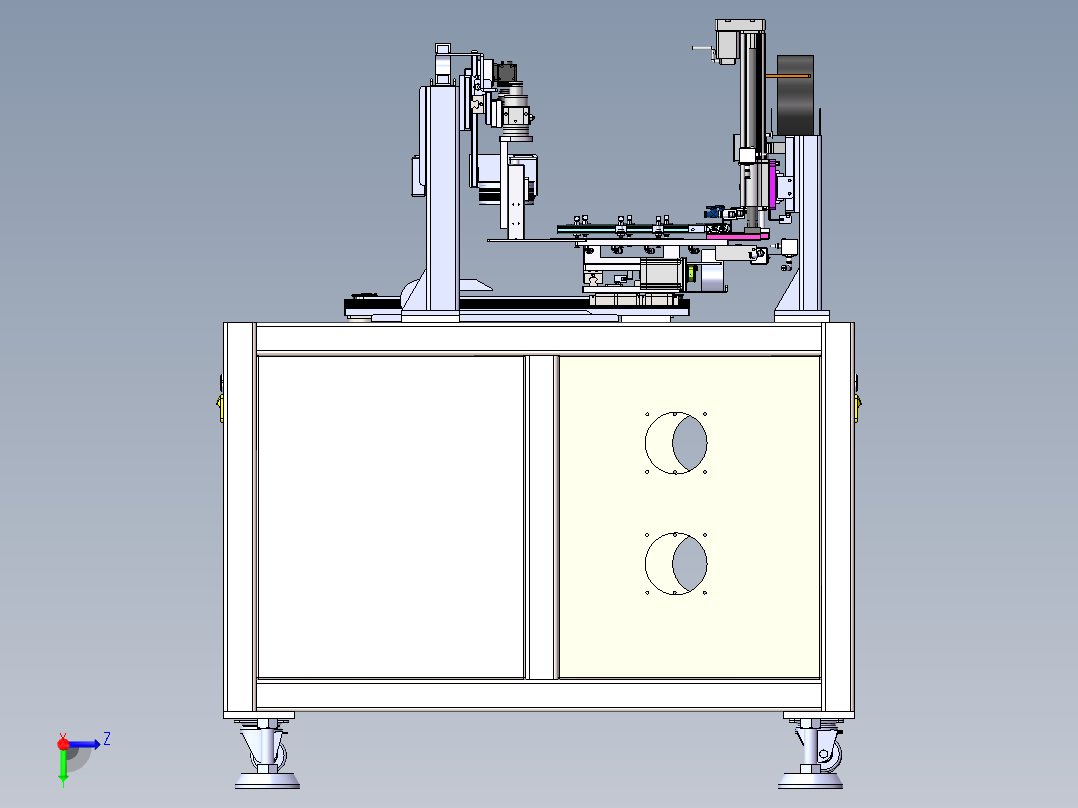 液晶屏点胶后检测固化一体机sw20可编辑左视图