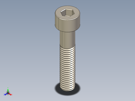 Screw_DIN_912_M8x40_A2.STEP公制内六角螺钉