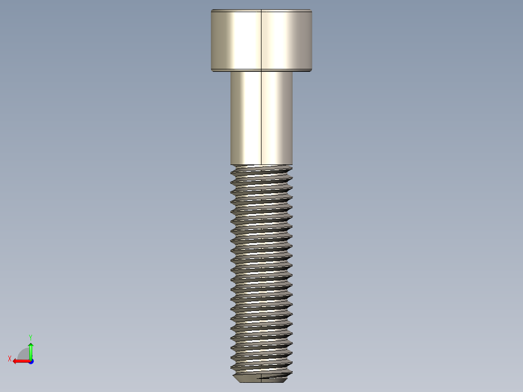 Screw_DIN_912_M8x40_A2.STEP公制内六角螺钉后视图