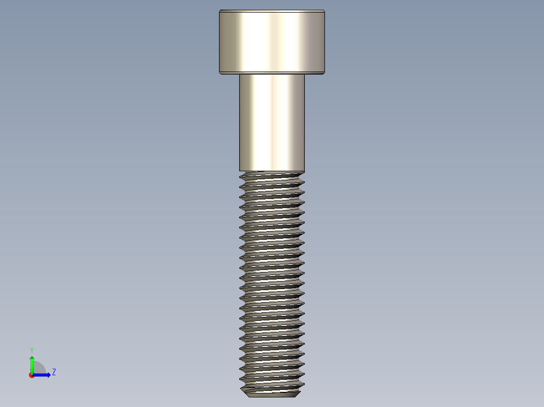 Screw_DIN_912_M8x40_A2.STEP公制内六角螺钉左视图