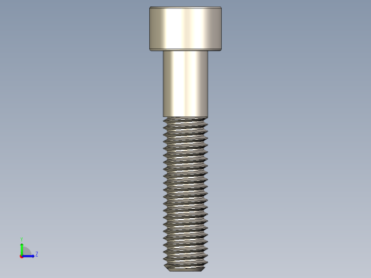 Screw_DIN_912_M8x40_A2.STEP公制内六角螺钉左视缩略图