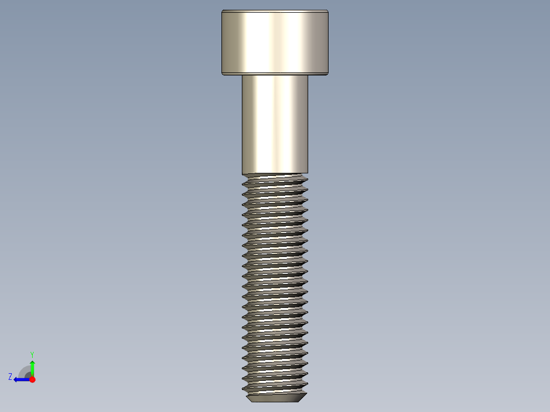 Screw_DIN_912_M8x40_A2.STEP公制内六角螺钉右视图
