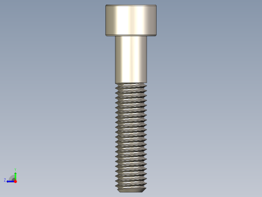 Screw_DIN_912_M8x40_A2.STEP公制内六角螺钉右视缩略图