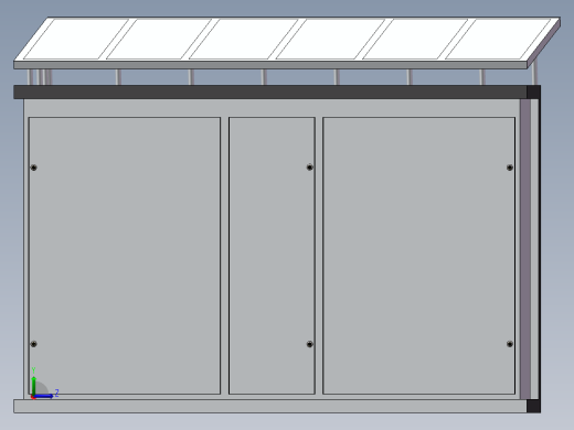 智能快递柜3D模型左视缩略图